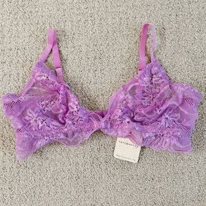 Intimately Free People Lavender Lace Bralette NWT Size Small No Underwire